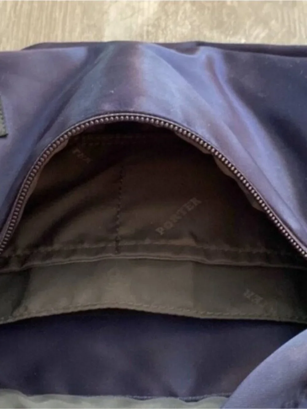 PORTER Yoshida & Co. Japan Satin Daypack Backpack Blue Slouchy Light 14